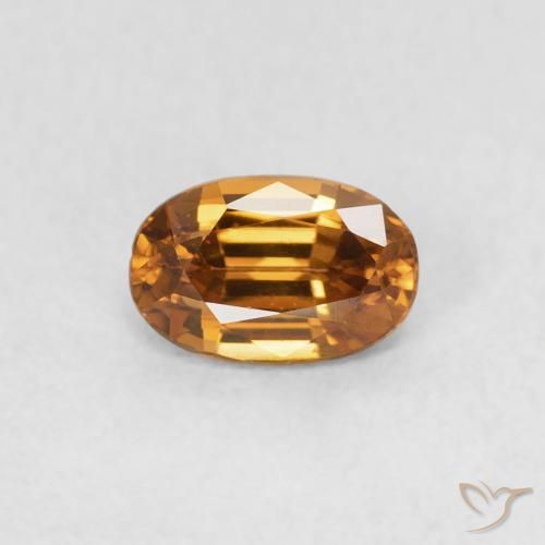 0.75ct Naturel Orange brun Zircon, ovale, VVS