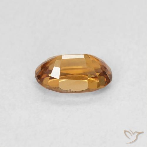 Zircon Orange brun naturelle ovale, 0.75 ct, VVS