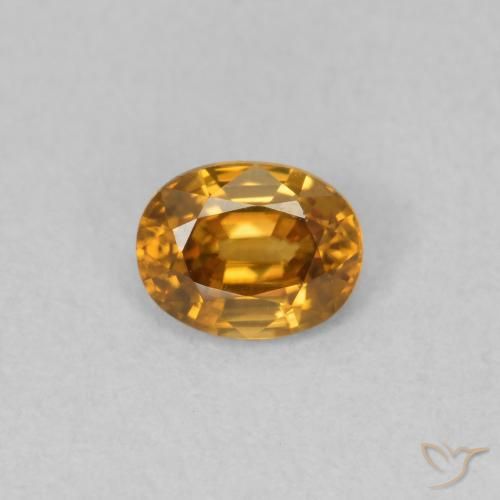 0.59ct Naturel Orange brun Zircon, ovale, VVS-VS