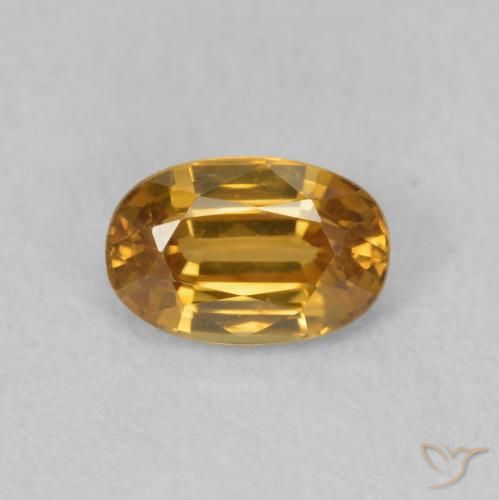 0.78ct Naturel Orange foncé Zircon, ovale, VVS-VS