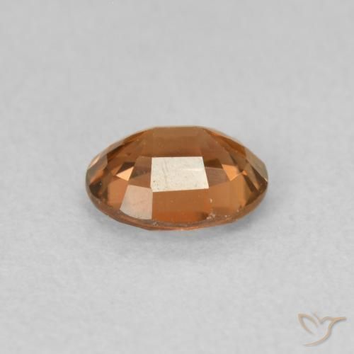 Zircon Medium Dark-Orange naturelle ovale, 0.87 ct, VVS-VS