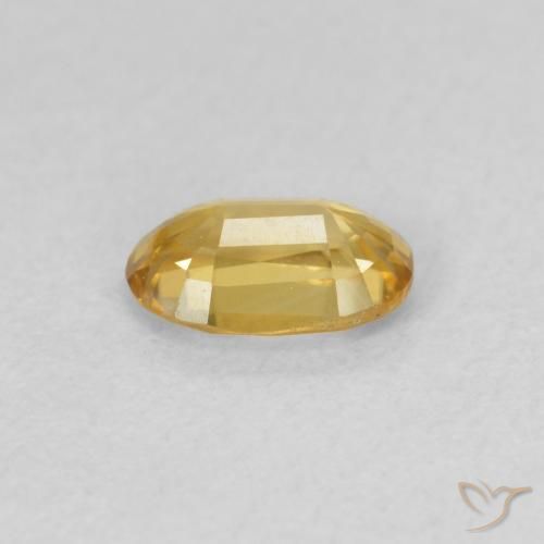 Zircon champagne naturelle ovale, 0.69 ct, VVS-VS