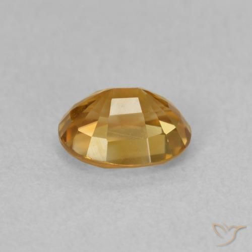 Zircon champagne naturelle ovale, 1.03 ct, VVS-VS