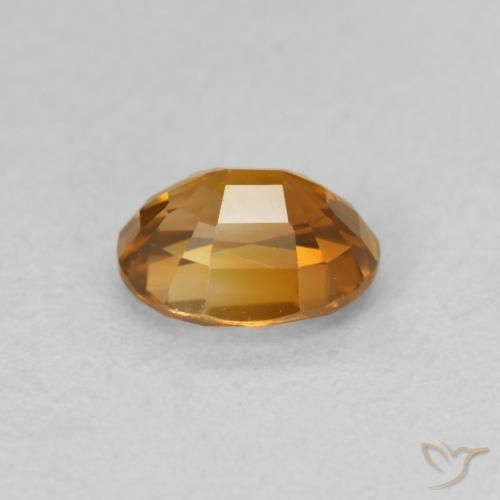 Zircon Orange terre naturelle ovale, 1.06 ct, VVS-VS
