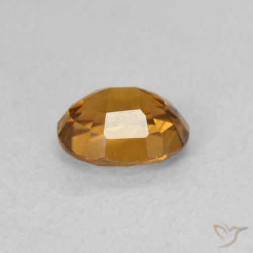 Zircon Orange brunâtre naturelle ovale, 1.02 ct, VVS-VS