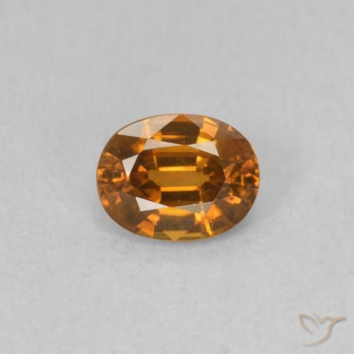 0.63ct Naturel Orange moyen Zircon, ovale, VVS-VS