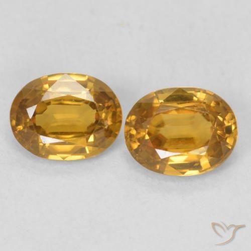 1.09ctw Naturel Doré Zircon, ovale, VVS-VS