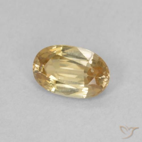 Zircon champagne naturelle ovale, 0.67 ct, VVS-VS