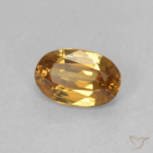 Zircon Brun doré naturelle ovale, 0.77 ct, VVS-VS