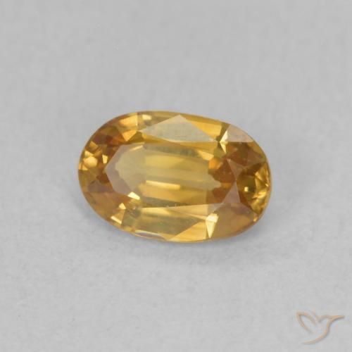 Zircon Brun doré naturelle ovale, 0.70 ct, VVS-VS