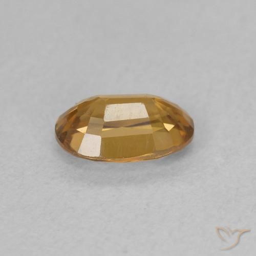 Zircon Brun doré naturelle ovale, 0.72 ct, VVS-VS