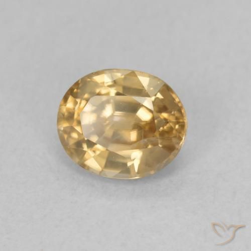 Zircon champagne naturelle ovale, 1.00 ct, VS