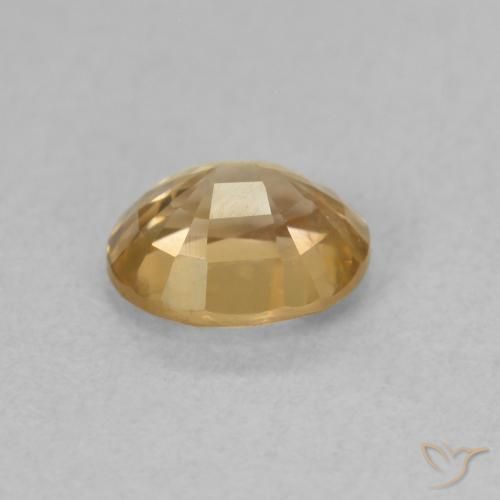 Zircon champagne naturelle ovale, 1.00 ct, VS
