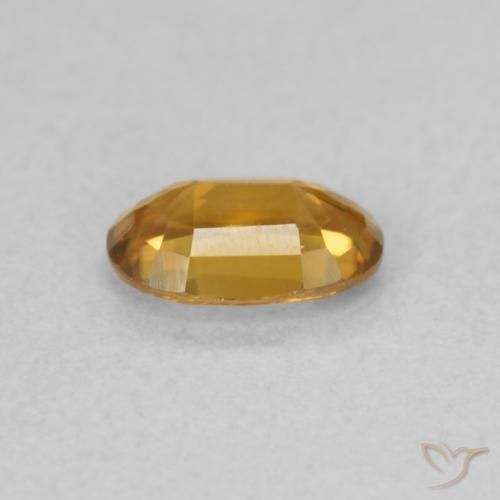 Zircon Orange moyen naturelle ovale, 0.63 ct, VVS-VS