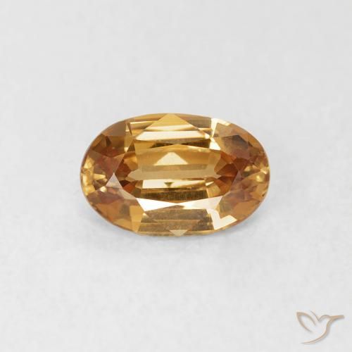Zircon Brun doré naturelle ovale, 0.69 ct, VVS-VS