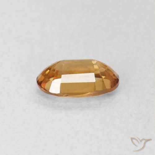 Zircon Brun doré naturelle ovale, 0.69 ct, VVS-VS
