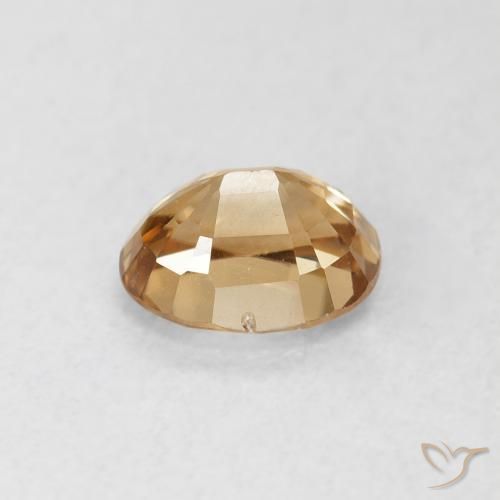 Zircon Doré naturelle ovale, 0.98 ct, VVS-VS