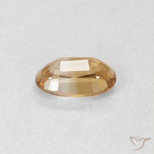 Zircon Pêche doré naturelle ovale, 0.72 ct, VVS-VS