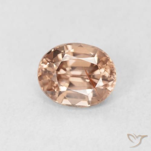 Zircon Light Grapefruit Pink naturelle ovale, 1.00 ct, VS