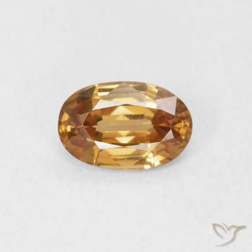 0.69ct Naturel Orange rouille Zircon, ovale, VVS-VS