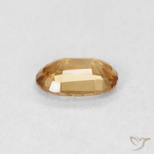 Zircon Or moyen naturelle ovale, 0.67 ct, VVS-VS