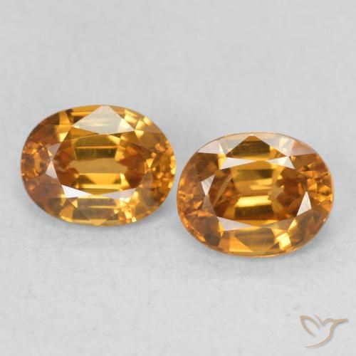 1.23ctw Naturel Orange brun Zircon, ovale, VS