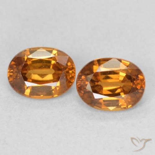 1.19ctw Naturel Orange brun Zircon, ovale, VS, Photo A