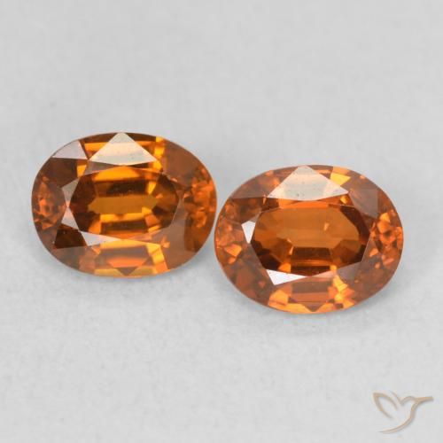 1.07ctw Naturel Orange jaunâtre Zircon, ovale, VS, Photo A