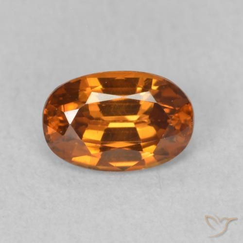 0.73ct Naturel Orange brunâtre Zircon, ovale, VVS-VS