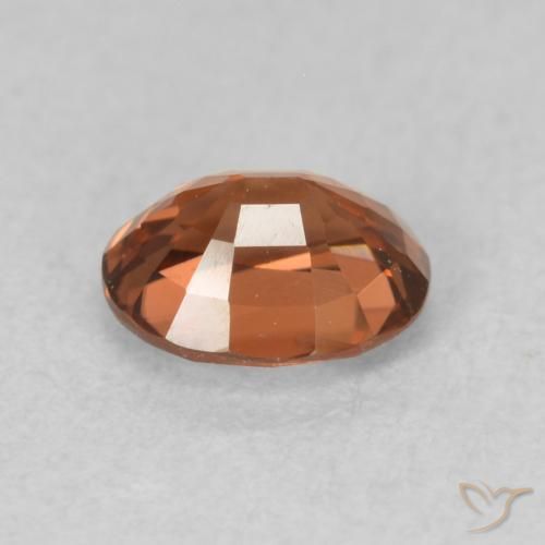 Zircon Medium Dark-Orange naturelle ovale, 0.92 ct, VVS-VS