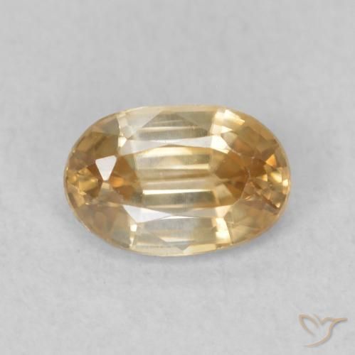 Zircon Or naturelle ovale, 0.71 ct, VVS-VS