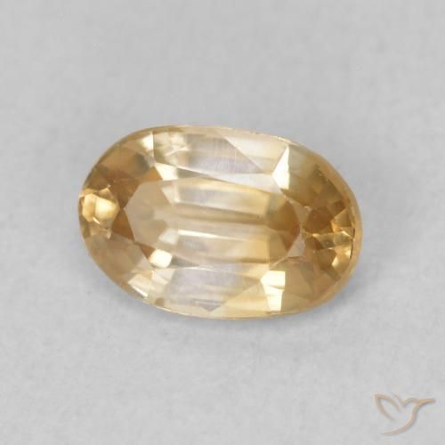Zircon Or naturelle ovale, 0.71 ct, VVS-VS