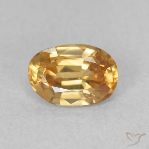 0.66ct Naturel Or moyen Zircon, ovale, VVS-VS