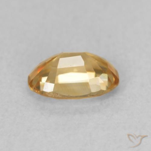 Zircon Or moyen naturelle ovale, 0.66 ct, VVS-VS