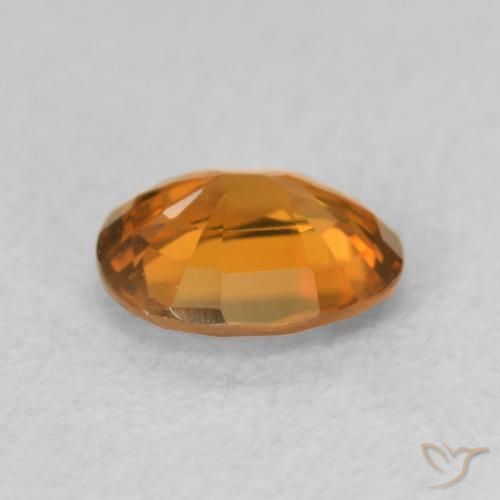 Zircon Medium Dark-Orange naturelle ovale, 0.84 ct, VVS-VS