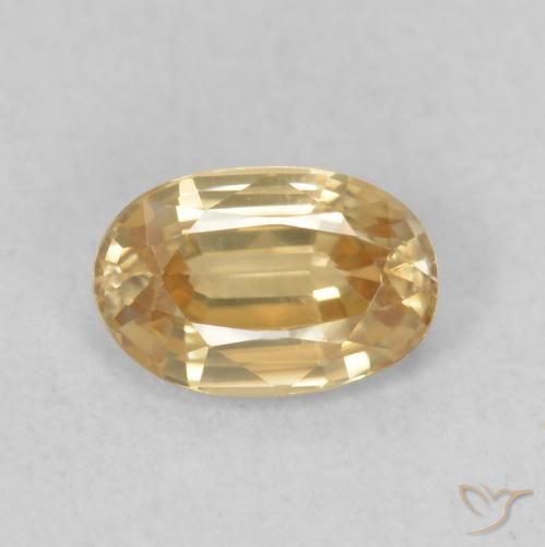 0.68ct Naturel Doré pêche léger Zircon, ovale, VVS-VS