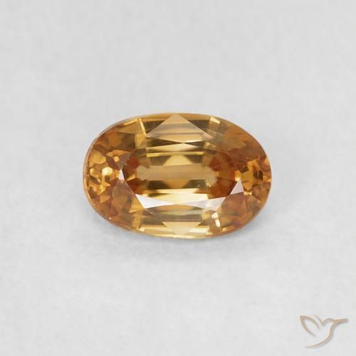 0.74ct Naturel Orange moyen Zircon, ovale, VVS