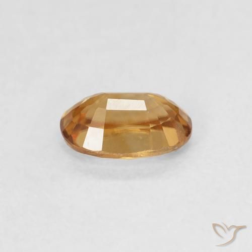 Zircon Orange moyen naturelle ovale, 0.74 ct, VVS