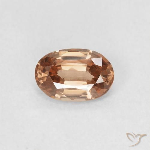 0.62ct Naturel Pêche moyen Zircon, ovale, VVS