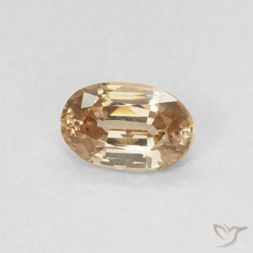 Zircon Or naturelle ovale, 0.70 ct, VVS