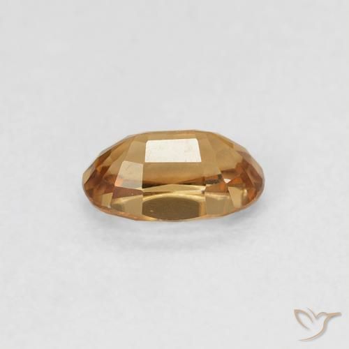 Zircon Brun doré naturelle ovale, 0.73 ct, VVS