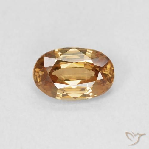 0.71ct Naturel Pêche doré Zircon, ovale, VVS