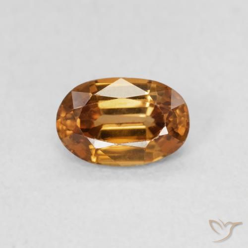 0.76ct Naturel Brun doré Zircon, ovale, VVS