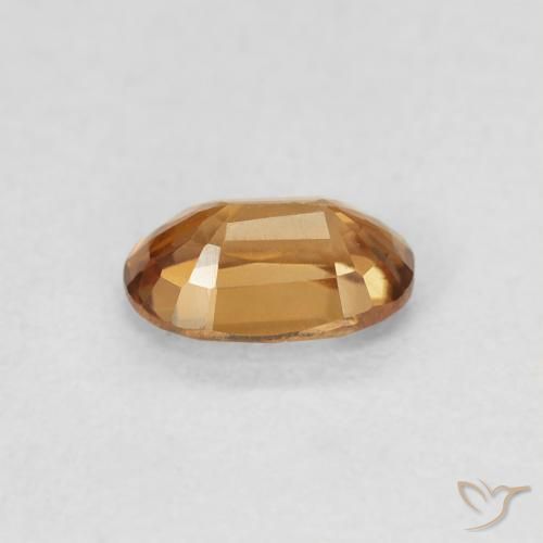 Zircon Brun doré naturelle ovale, 0.76 ct, VVS