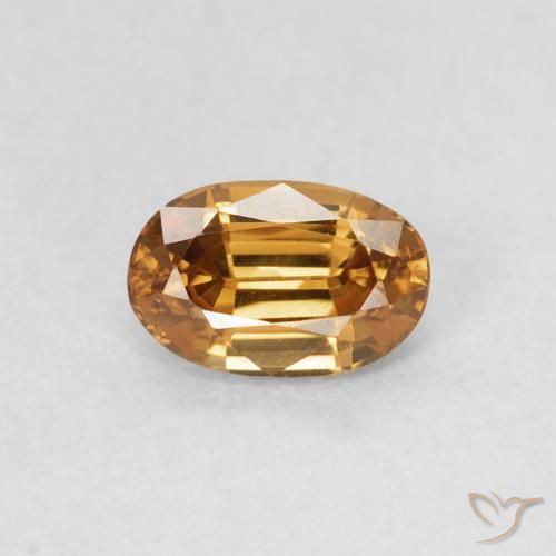 0.74ct Naturel Or moyen Zircon, ovale, VVS