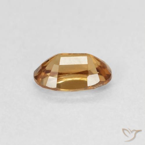 Zircon Or moyen naturelle ovale, 0.74 ct, VVS