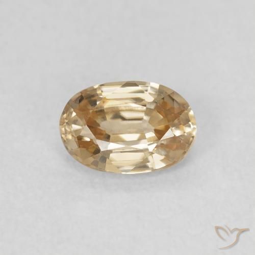 0.73ct Naturel Jaune clair Zircon, ovale, VVS