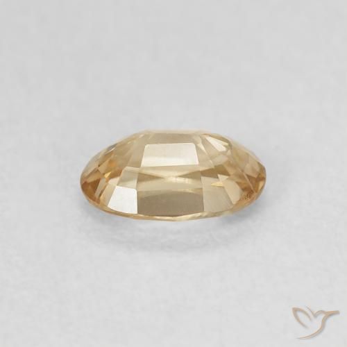 Zircon Jaune clair naturelle ovale, 0.73 ct, VVS