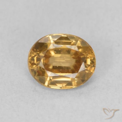 0.94ct Naturel champagne Zircon, ovale, VVS-VS