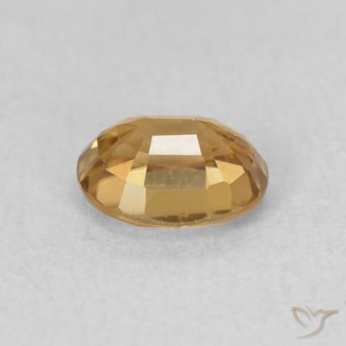 Zircon champagne naturelle ovale, 0.94 ct, VVS-VS